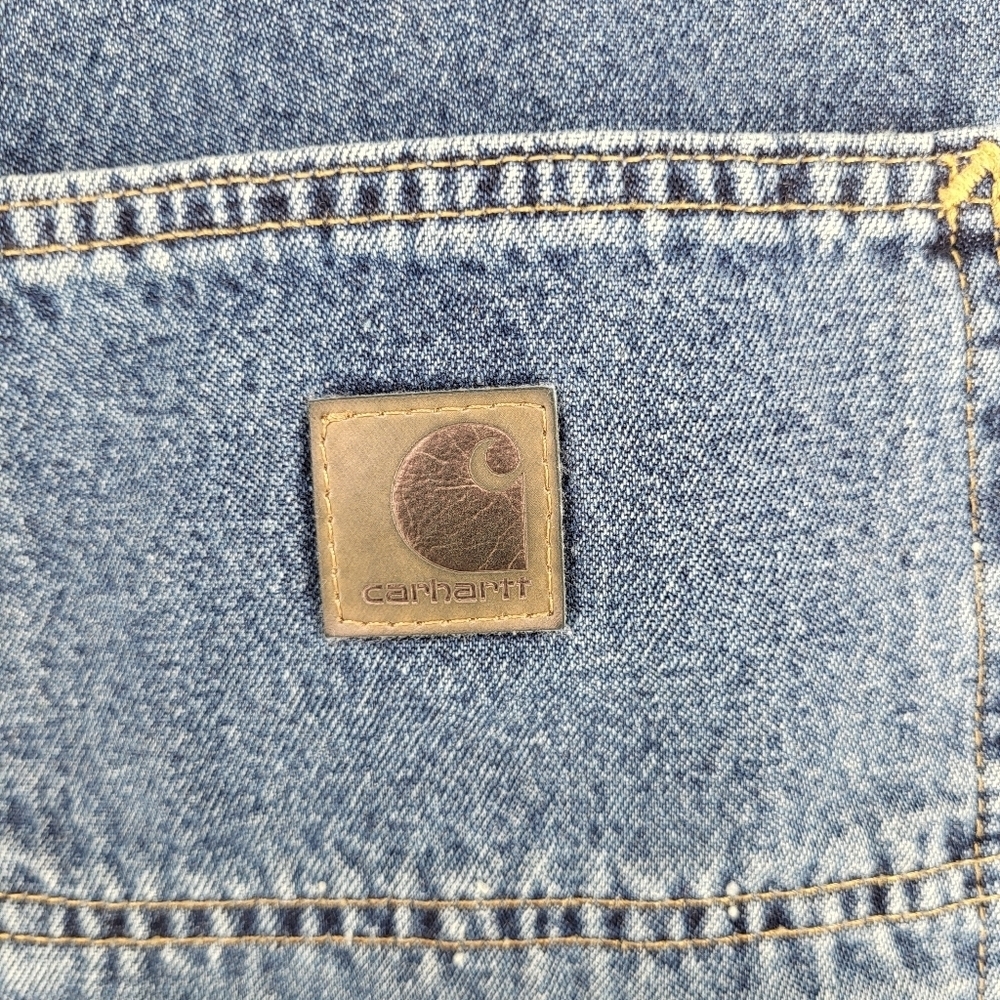 Carhartt NWT Work Fit Men's Blue Denim Carpenter Jeans Size 42x30 - Picture 6 of 8